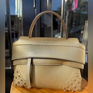 TODS Wave bag in golden metallic